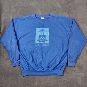 Vintage Crazy Shirts Sweatshirt Mens XL San‎ Francisco Cable Car Embroidered 90s